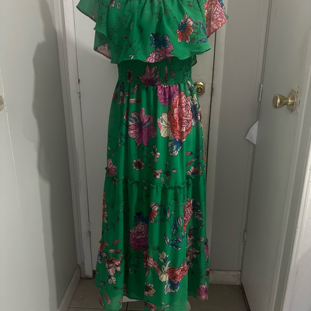 Rabbit Rabbit Rabbit Green Floral Maxi Dress
